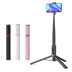 Selfie Stick Tripod with Remote 150cm Wireless Mini Phone Tripod Foldable Portable Phone Stand Holder for IOS Android Smartphone