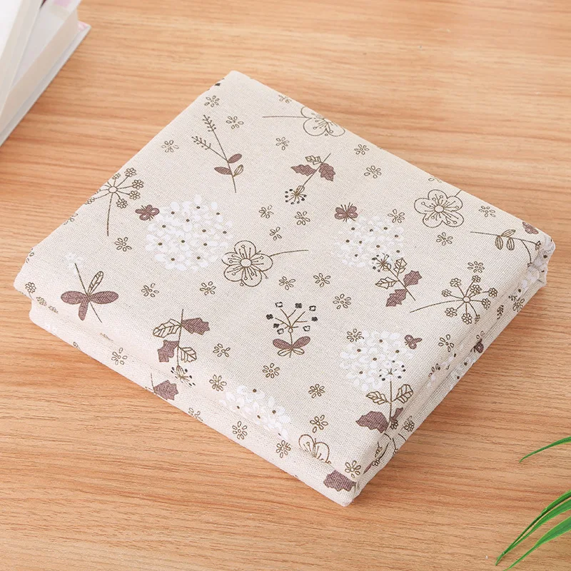 50cmx150cm Printed Beige Flower Pattern Fabric High Quality Sewing Linen Fabric Material For Handbag Garments