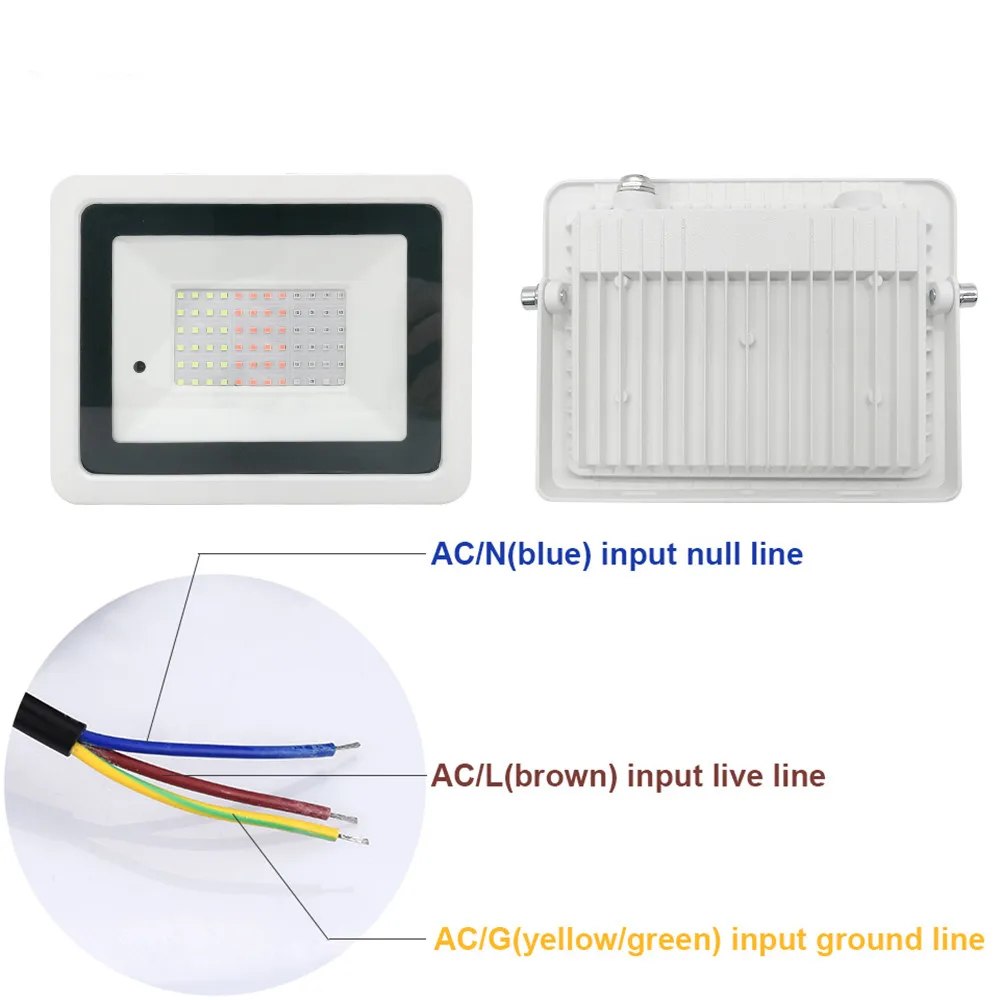 2 stücke LED RGB Flutlicht 50W 100W IP68 Außen scheinwerfer AC 220V/110V RGB Reflektor Projektor Lampe mit Farb fernbedienung