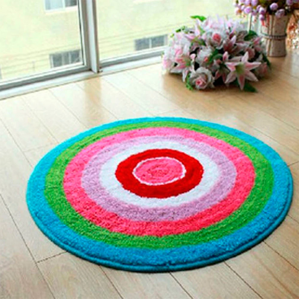 DIY Mat Needlework Kit Unfinished Crocheting Rug Yarn Cushion Embroidery Carpet diy rug carpet kits floor mat round color