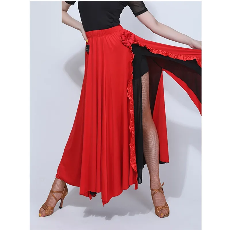 H2656 Latin Dance Skirt Women Professional Practice Performance Clothes Adult Female Spring New Style Bullfight Dancing Costumes