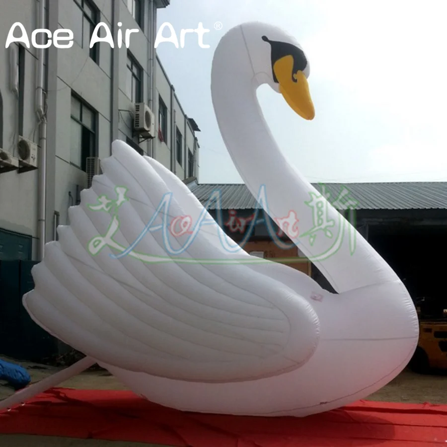 Elegant Giant Beautiful Inflatable Swan Model for Outdoor Events or Advertising