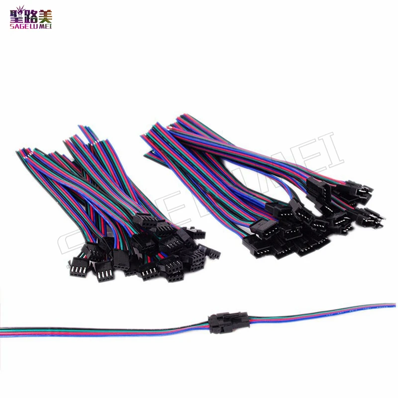 2pin 3pin 4pin 5pin led connector Male/female JST SM 2 3 4 5 Pin Plug Connector Wire cable for led strip light Lamp Driver CCTV