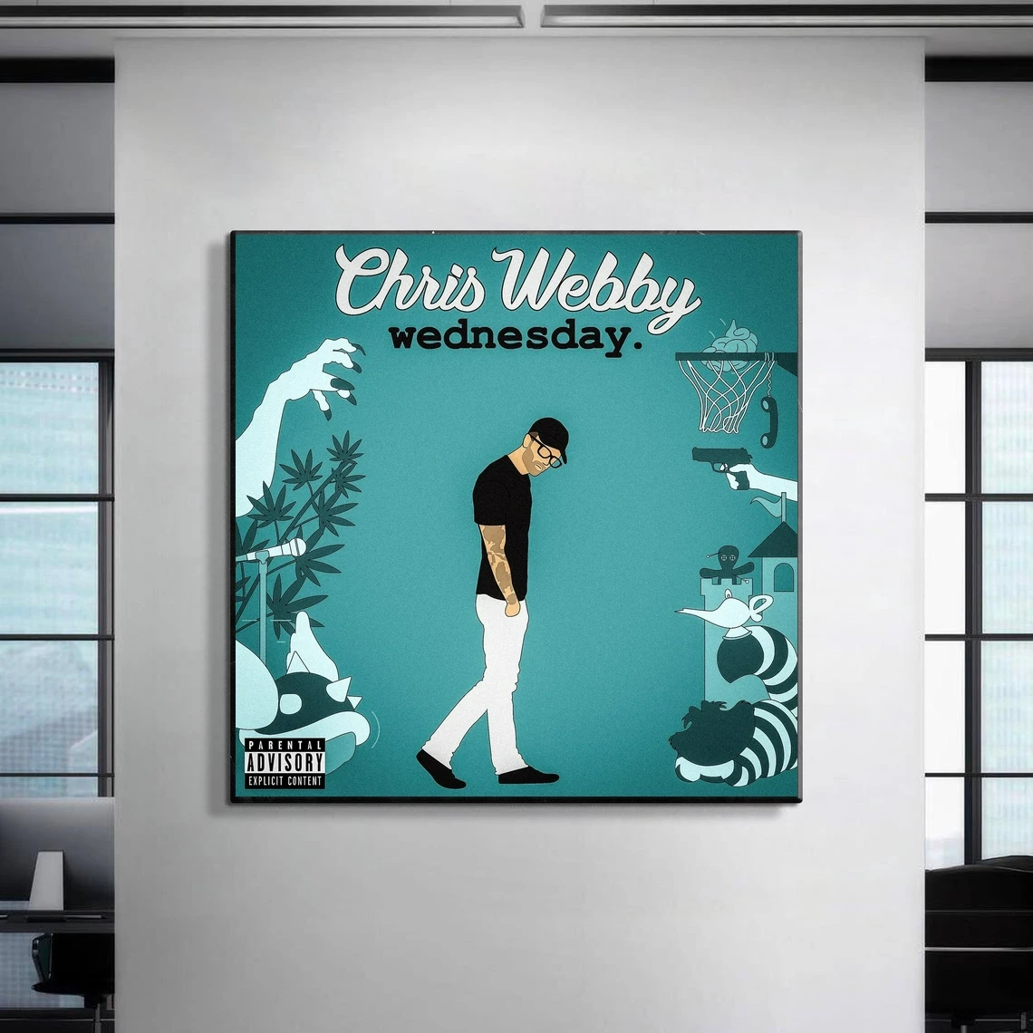 Chris Webby Wednesday Music Album Poster Canvas Print Rap Hip Hop Music Star Singer Wall Painting Decoration