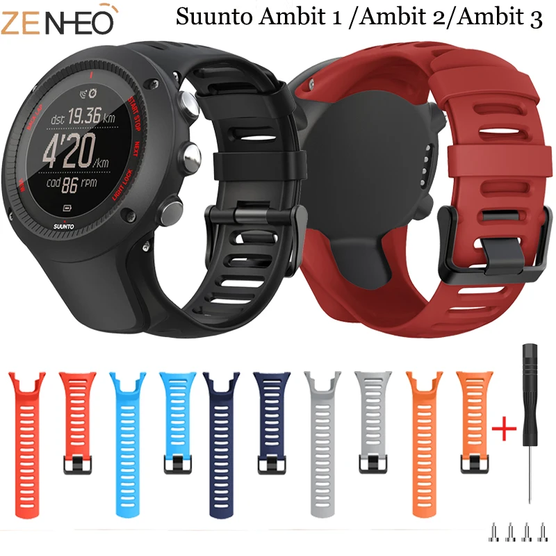 

24mm Watchband Replacement Silicone Sport Watch Band For Suunto Ambit 3 / Ambit 2 / Ambit 1 Smart watch Wrist Bracelet Strap