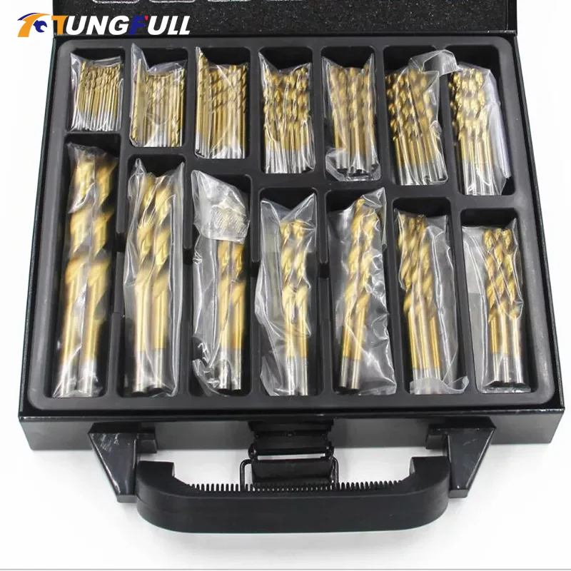 Hole Opener HSS Twist Drill Bits Set DIY Woodworking 1.5-10mm Titanium Coated Surface 118 Degree For Drilling woodworking