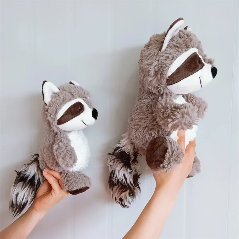 25-55cm Gray Raccoon Plush Toy Lovely Raccoon Cute Soft Stuffed Animals Doll Pillow For Girls Children Kids Baby Birthday Gift