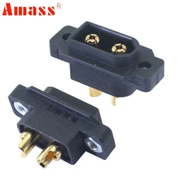 1/2/5PCS Amass XT60EW-M Black Mountable XT60E Male Plug Connector for RC Drone Aircraft FPV Racing Drone