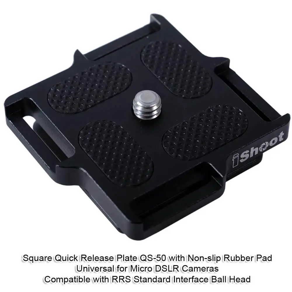 iShoot Square Camera Quick Release Plate QS-50 with 1/4