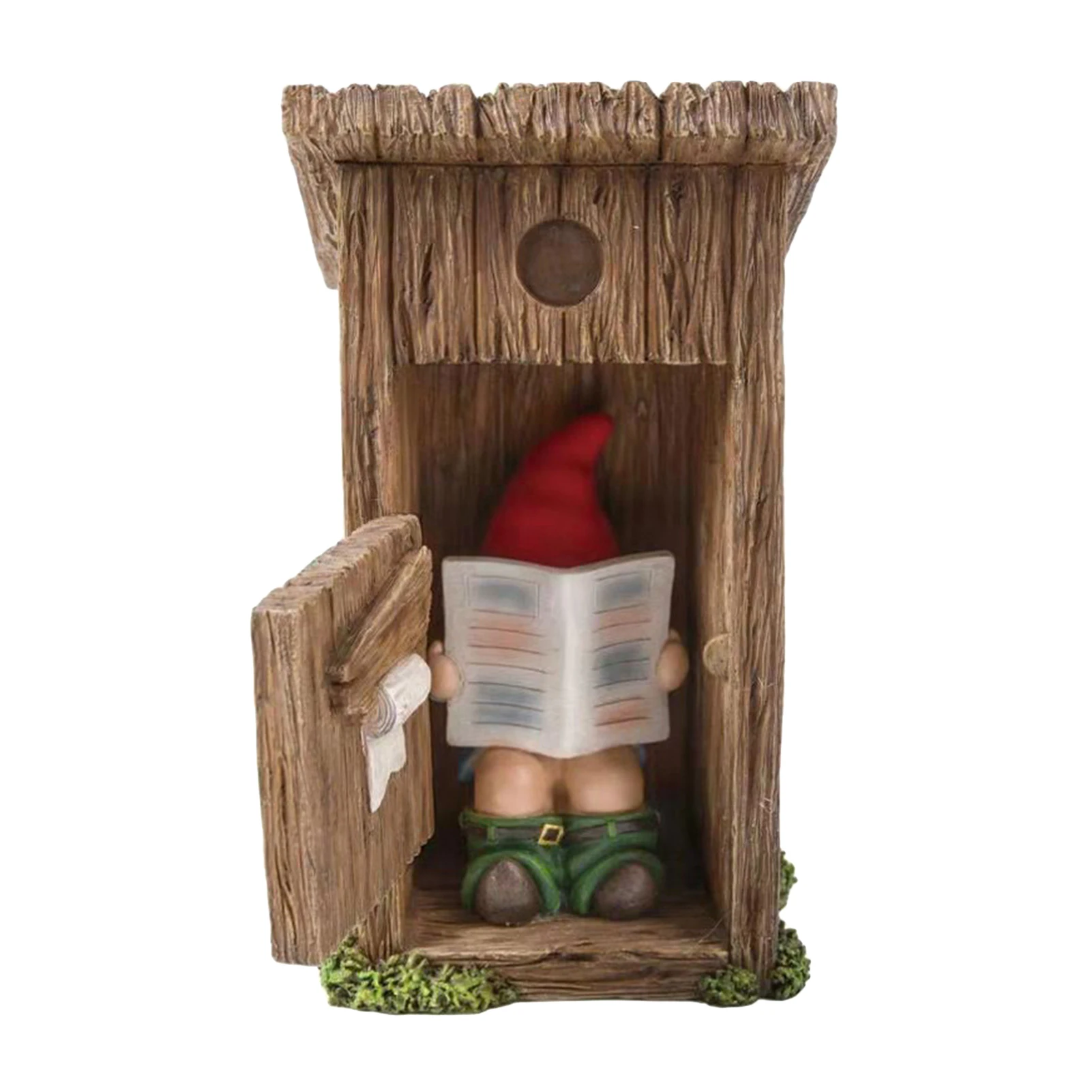 

Naughty Gnome Statue Toilet Dwarf Ornament For Outdoor Garden Dwarf Reading Newspaper In Toilet Not Close Door Home Effectual