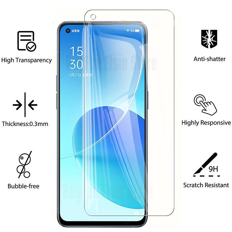 Oppo Reno6 5G 풀 커버 화면 보호기 렌즈 필름, 안전 유리, 6 in 1