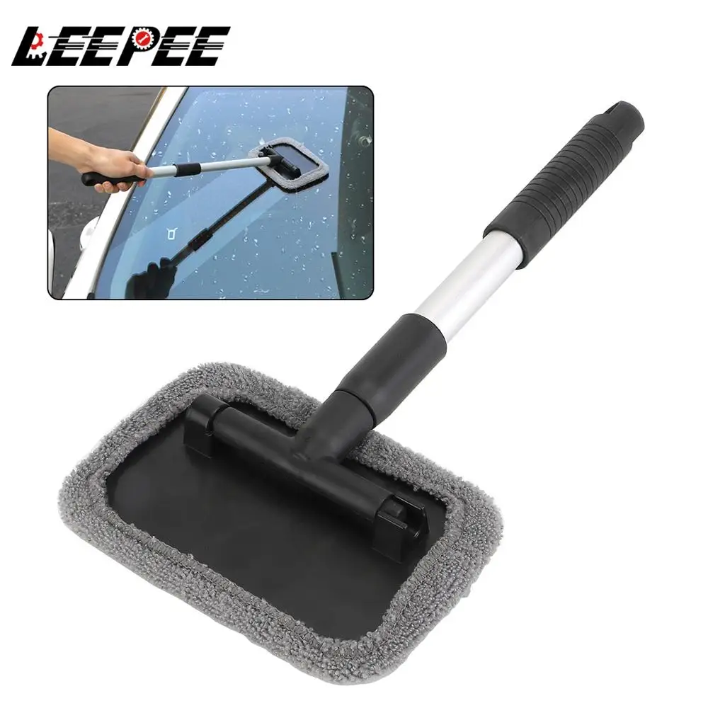 LEEPEE Window Cleaning Brush Telescopic Rod Car Windshield Clean Multi-functional Car Wiper Cleaner Glass Auto Accessories