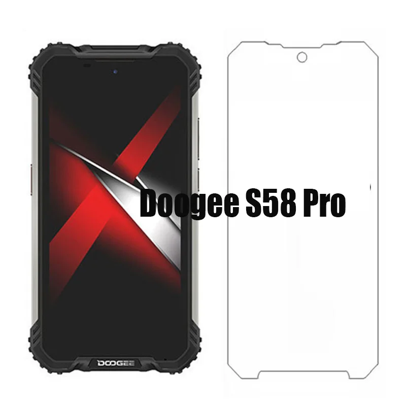 Protecteur d'écran pour Doogee S58 Pro, 2 pièces, Film de Protection en verre trempé 9H HD pour écran de téléphone 5.71 pouces