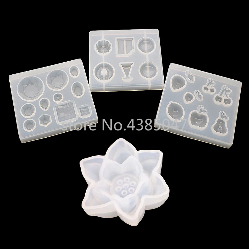1PC Dimond Cherry Fruit Chocolate Shapes Silicone Earrings Molds Necklace Jewelry Mould Accessories
