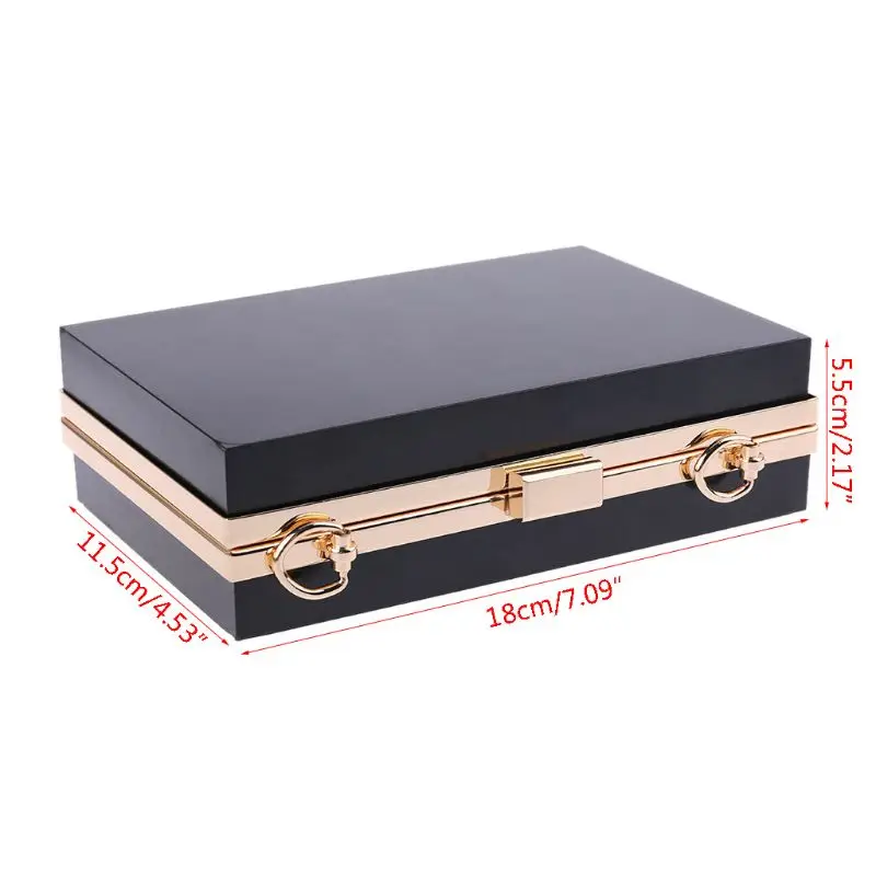 63HC Rectangle Metal Frame Box Purses Handles for DIY Handbags Evening Bag Clutch Accessories