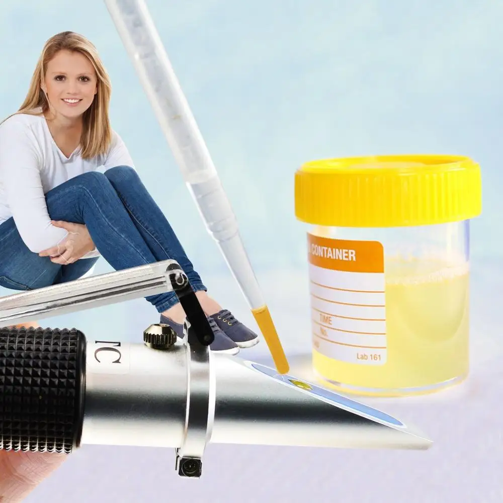 RHC-200ATC Human Clinical Refractometer Measurement Serum Protein Urine SG RI Tri Scale ATC Refractometer for Hemoglobin