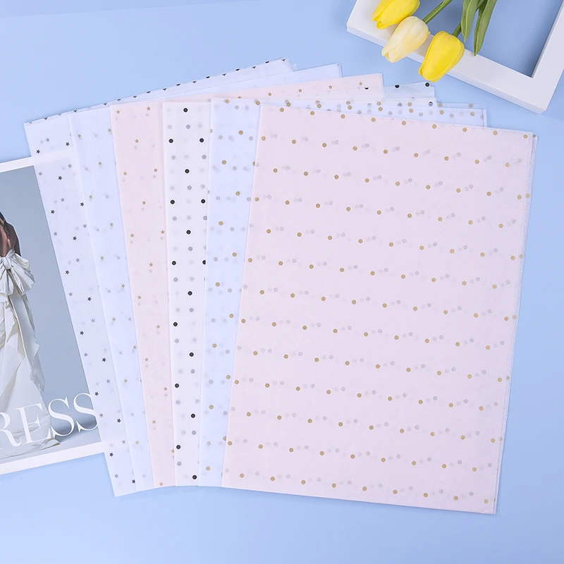 Papel De Embrulho, Artesanato Artesanal DIY, Padrão De Ponto De Amor Estrela, Papel De Tecido, Material De Embalagem Floral, 50x70 cm, 10 Folhas por