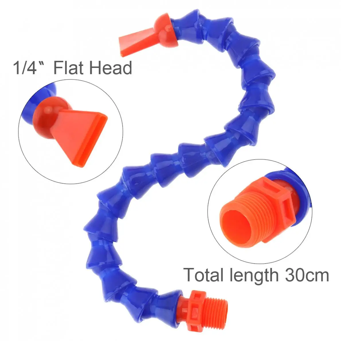 Tubo de resfriamento para óleo flexível, tubo de plástico com bico de cabeça plana para máquina cnc/fresadora/torno de 1/4 m
