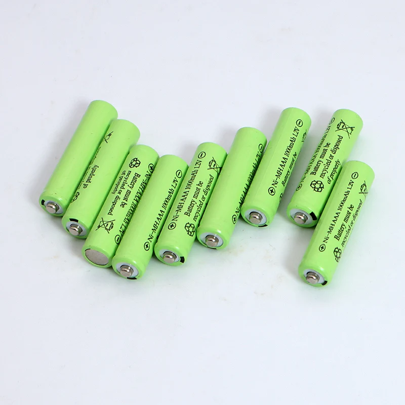 Pilas AAA de 1,2 v NI-Mh, pilas recargables de 1000mAh, de 1,2 V Ni-Mh aaa para coche eléctrico de Control remoto, juguete RC ues