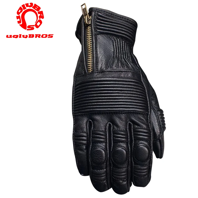 High quality Yellow Black Touch Screen Motorcycle Leather Gloves Outdoor Brotection Scooter  Motorbike Motor Gloves Size:S-2XL