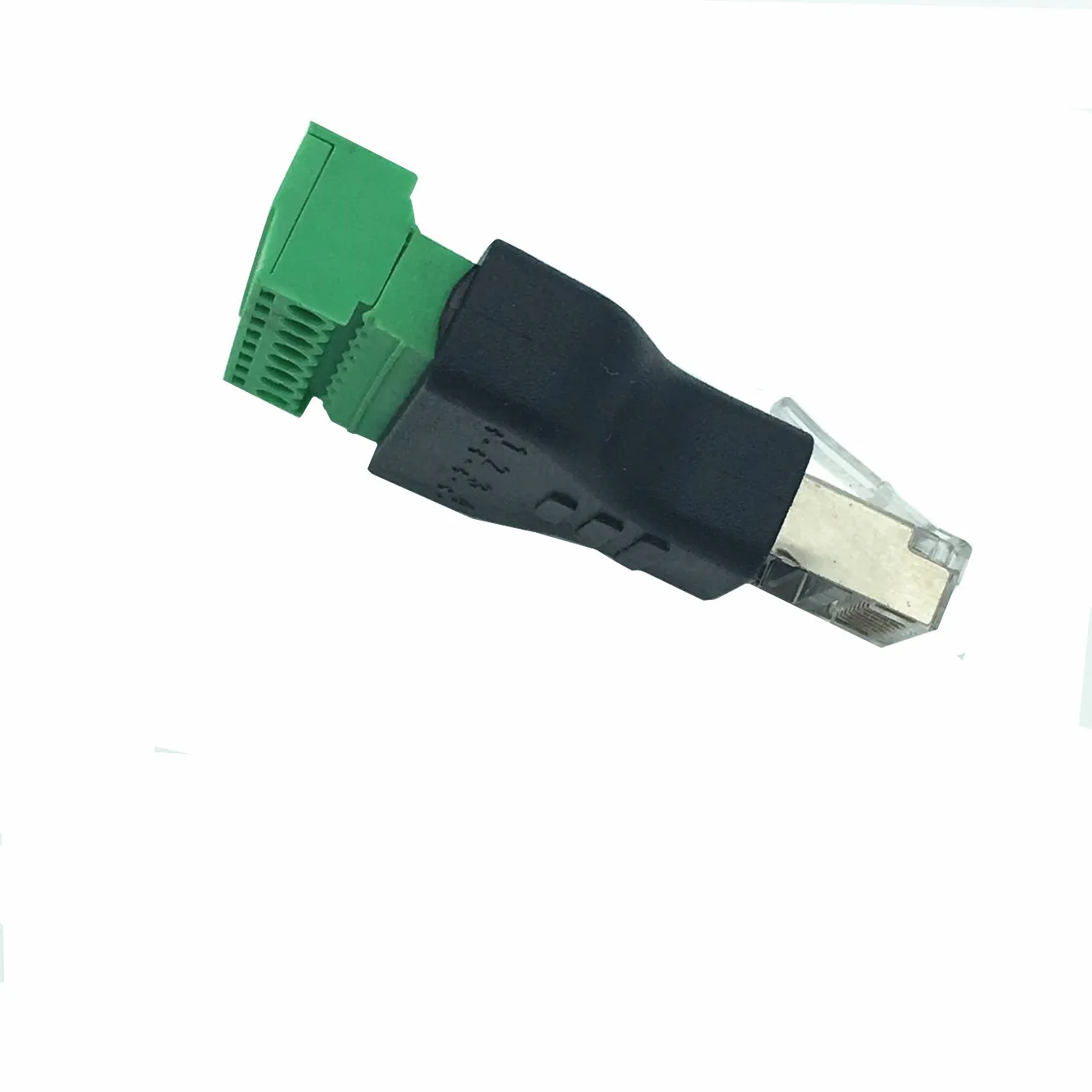 Adaptador de bloco terminal de parafuso de 8 pinos, tomada rj45 para av, conversor
