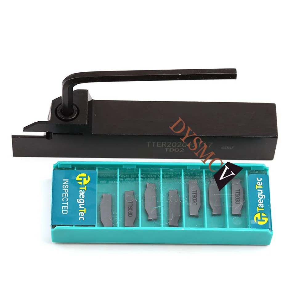 1PCS TTER1616 TTER2020 3T20 tool holder +10 carbide inserts TDC2 TDC3 TDC4 TT9030 CNC lathe slotting tool slotting tool set