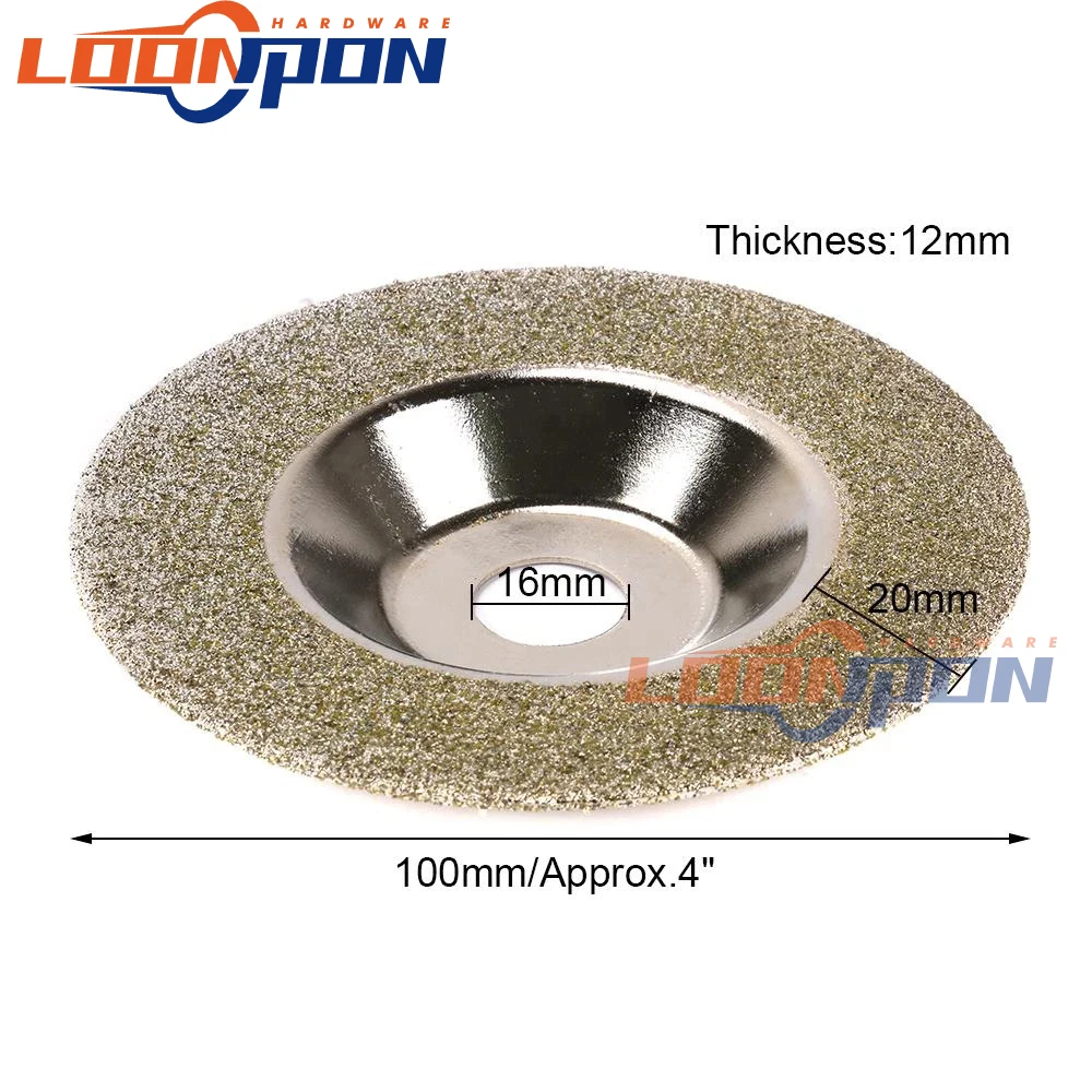 Diamant Schleifen Disc 100mm Schüssel Typ Cut Off Discs Rad Glas Cuttering Sägeblätter Dreh Schleif Werkzeuge 50/150 #2 teile/satz