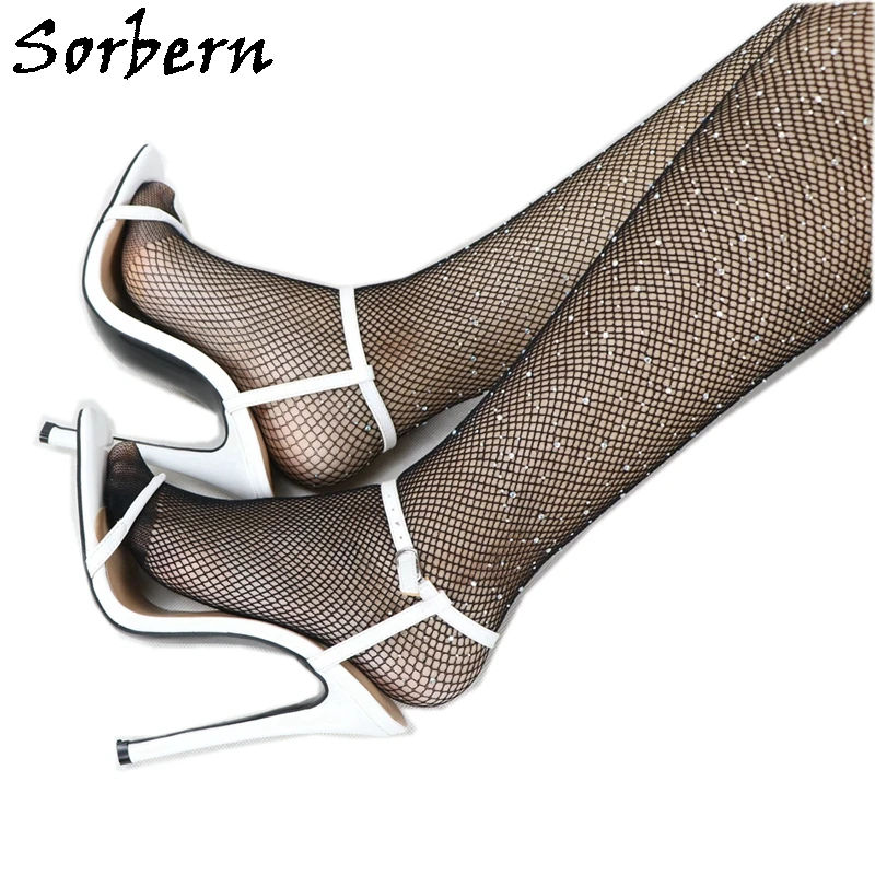 

Sorbern Classical Sandals Women High Heel Stilettos Slingback Square Sole Ladies Shoes Summer Style Custom Multi Colors