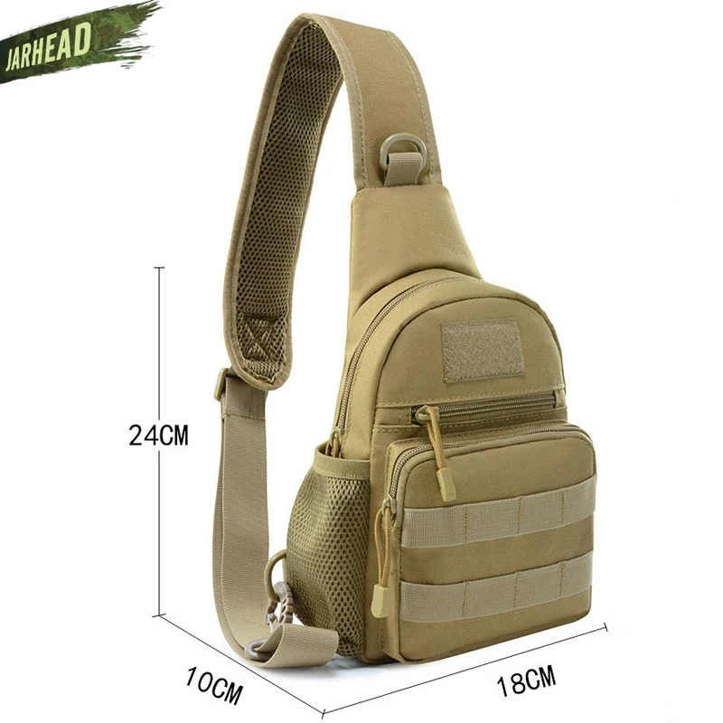 Outdoor Bags Oxford Backpack Tactical Molle Chest Pack Single Sling Shoulder Bag Crossbody Pouch Climbing Hiking Bag