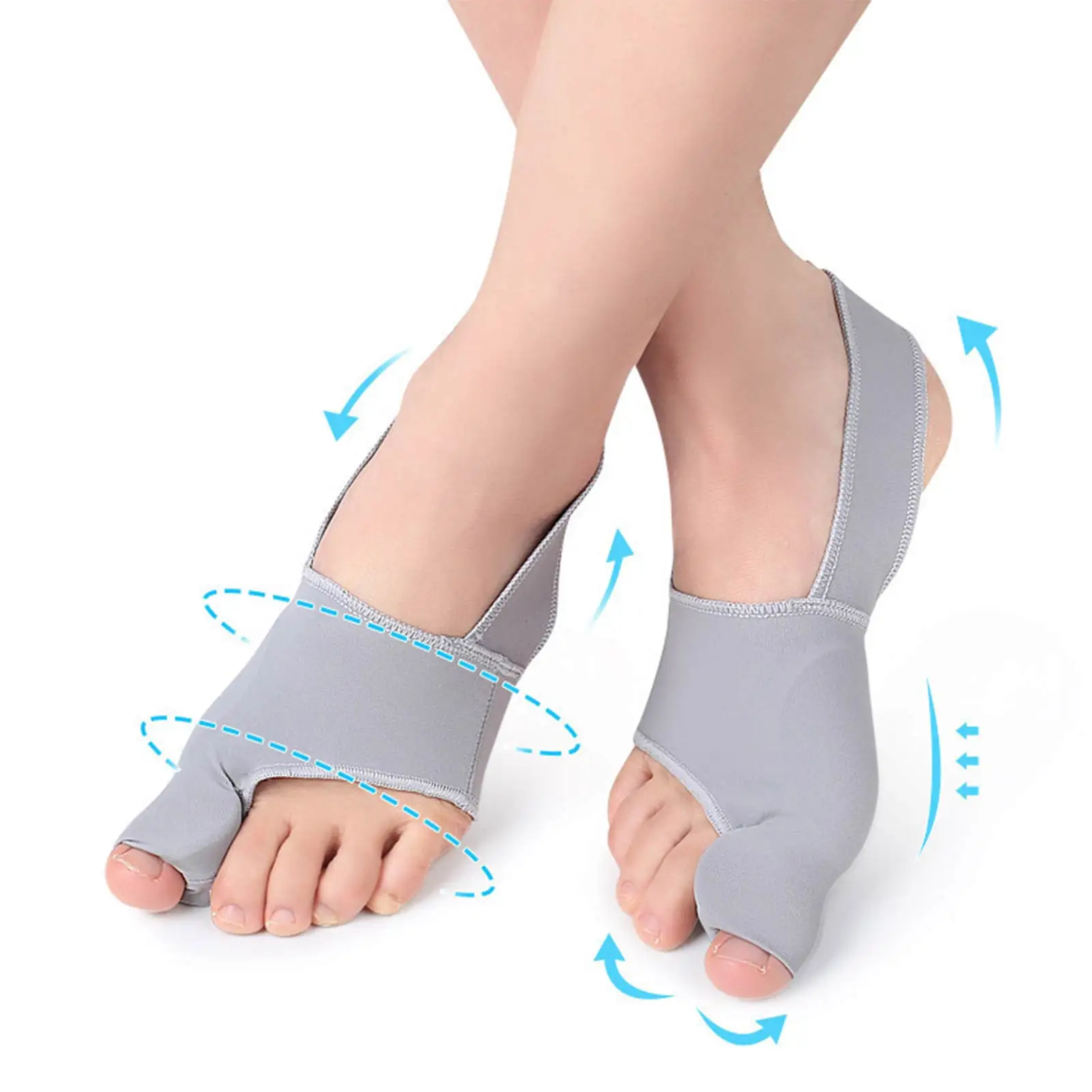 1 Pair Toe Corrector Orthotics Feet Foot Care Bone Thumb Adjuster Correction Soft Pedicure Socks Bunion Straightener