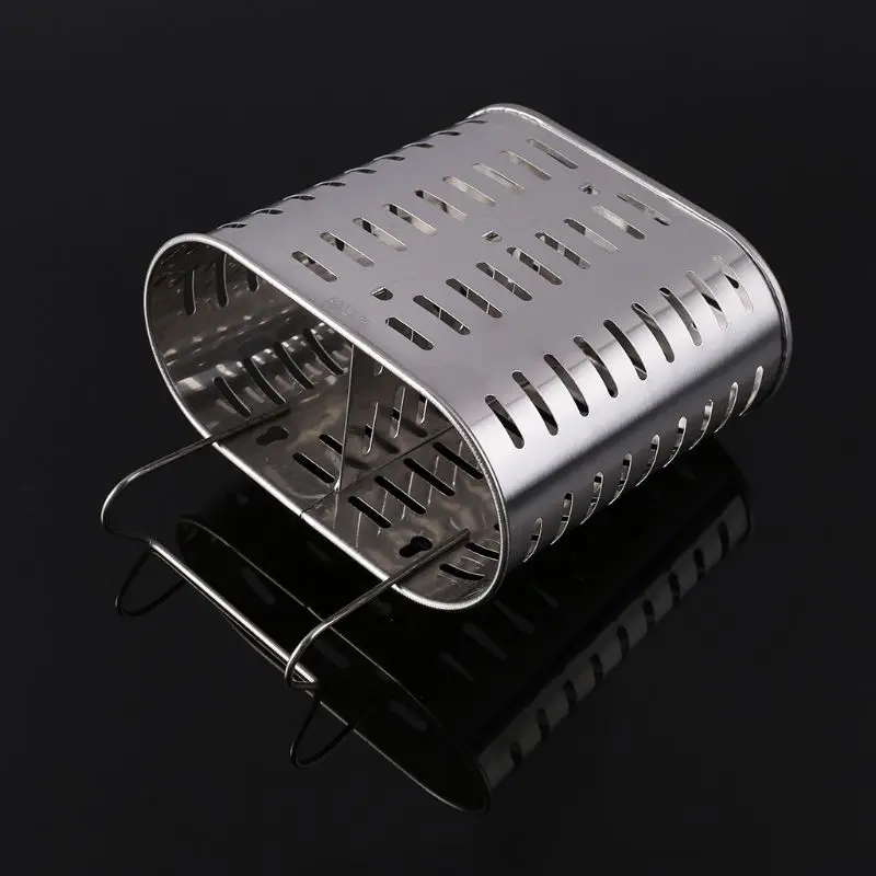 304 Stainless Steel Hanging Cutlery Holder Drainer Spoon Fork Chopsticks Storage Basket Rack Kitchen Accessories Tools