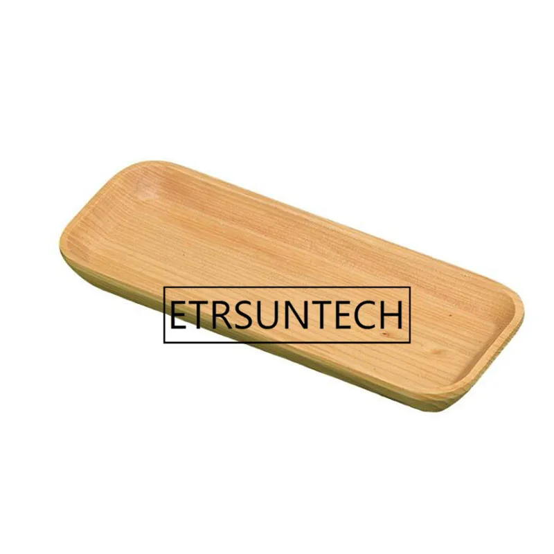 50pcs Wooden Rectangle Sushi Serving Tray Plate Japanese Style Tableware Plate Snacks Food Storage Dish