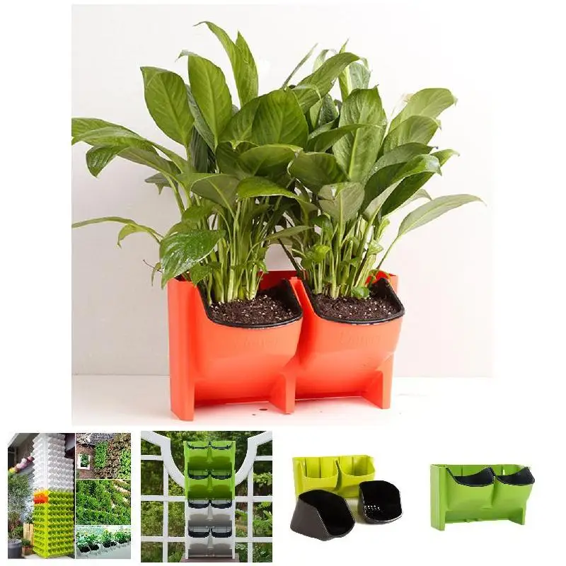 Self Watering Flower Pot Stackable Vertical Planter Wall Hanging Durable For Garden Macetas Decorativas горшок для цветов