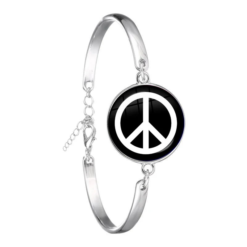 Peace Sign Bracelet Love Bus Surf Van Beach Summer Hippie Peace Car Bangle Retro Vintage Flower Power Hippi Jewelry Seventies