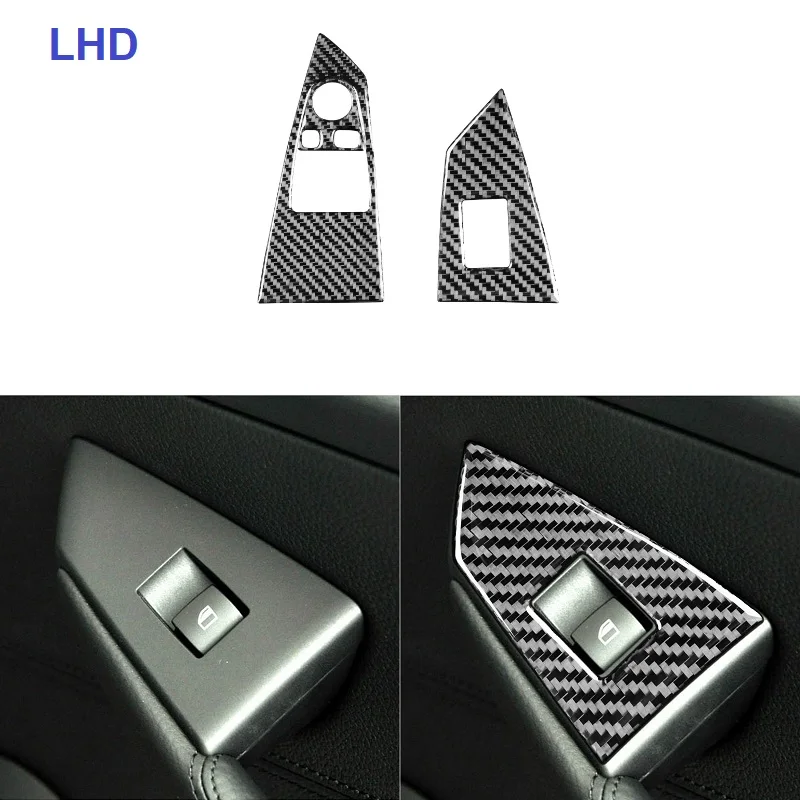 

For BMW 6 Series E63 E64 2004-2010 Car Window Switch Door Console Panel Cover Carbon Fiber Interior Accessories