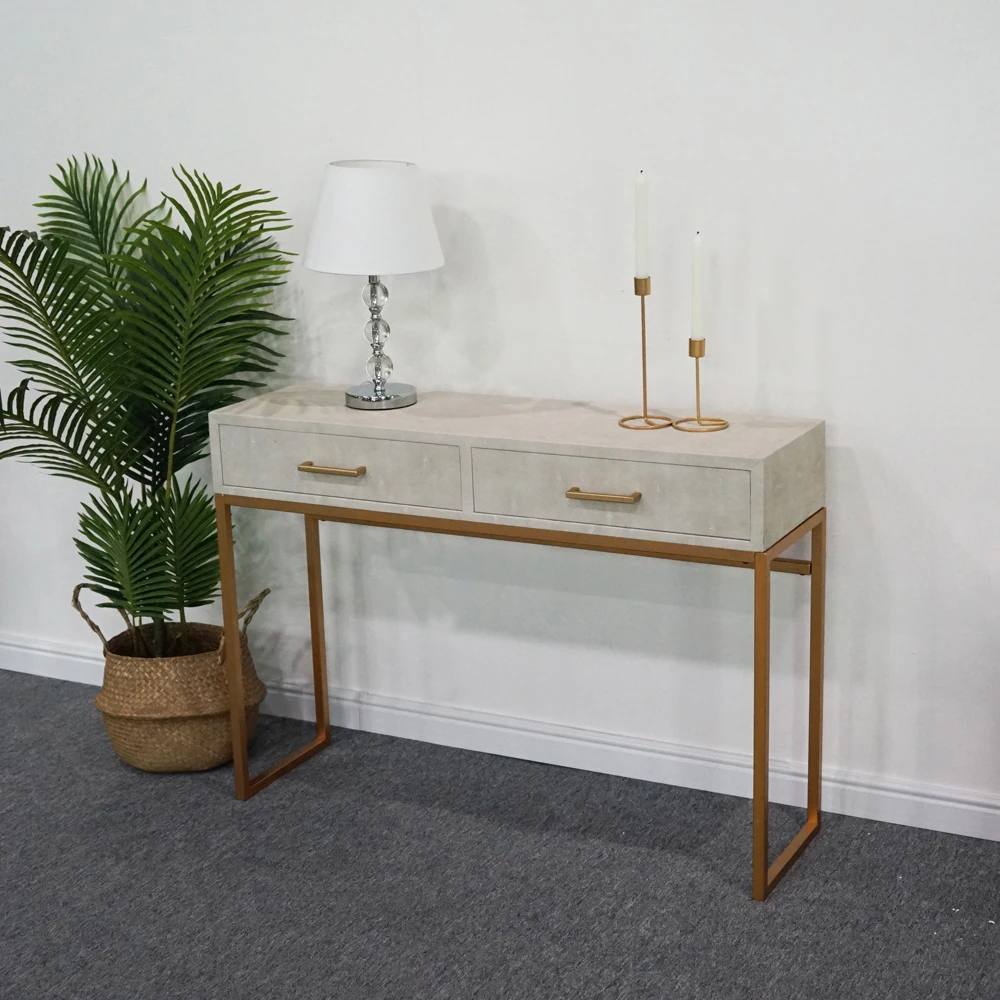 FCH Crocodile Leather Table Beige