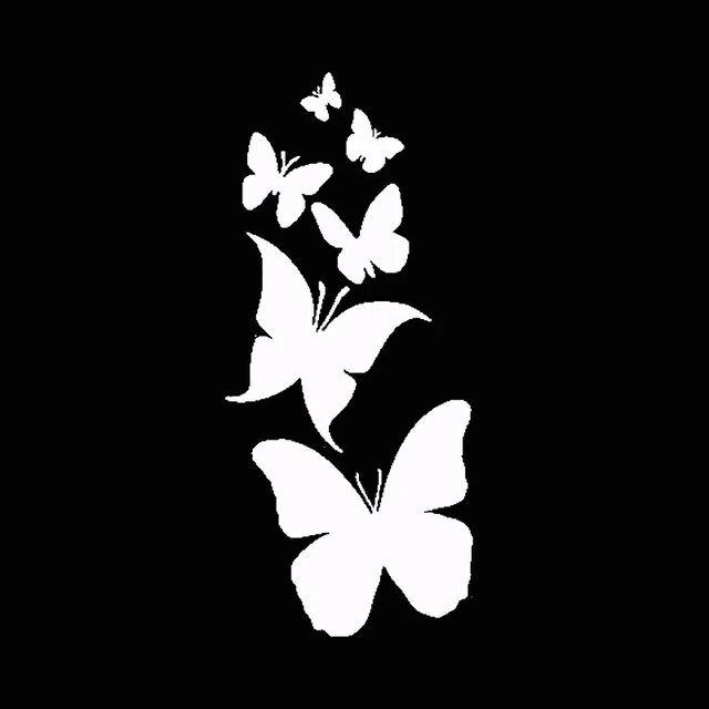 

Butterfly Hibiscus Flower Car Accessories DecalsVinyl Reflective Decal Auto Motorcycle Stickers 6CM*13.7CM