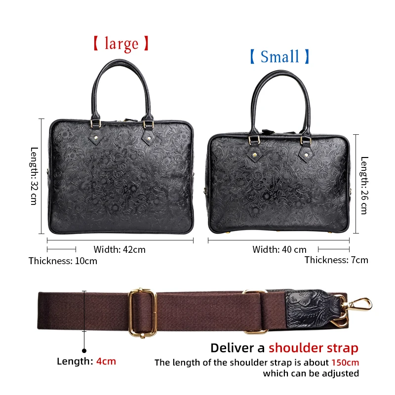 Vintage 15.6'' Laptop Briefcase Bag Handmade Genuine Leather Handbag Portable Daily Working Tote Bags Men Documents Hand Bag