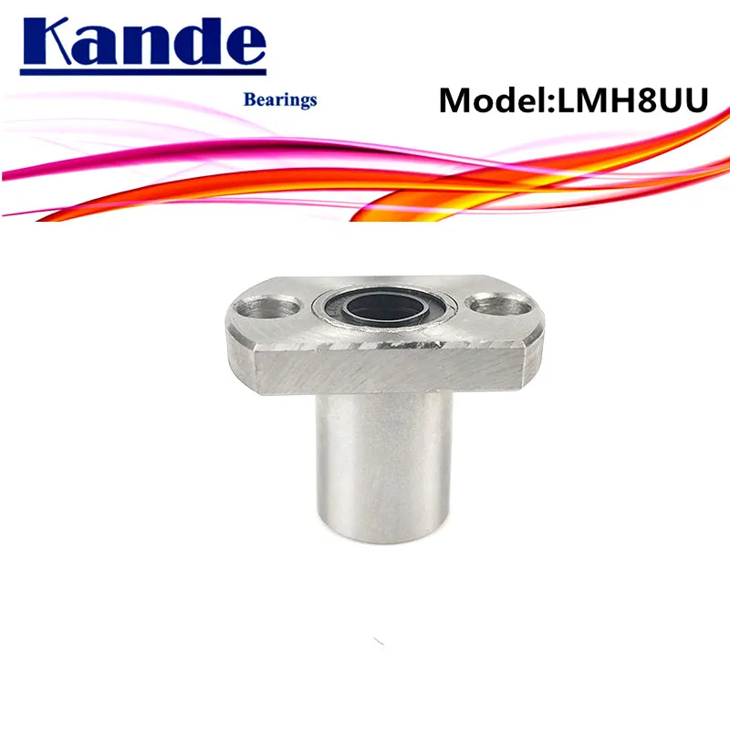 LMH8 UU  1pcs/lot  LMH8UU Round Flange Linear Ball Bearing 8mm LMH8 For 3D printer  SMH8UU Kande Bearings