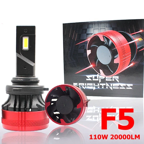 F5 bombilla de faro LED luz antiniebla H4 H10 faro LED de coche 110W 20000LM H7 H11 PSX26W 9005 9012 H1 bombillas LED H7 faro