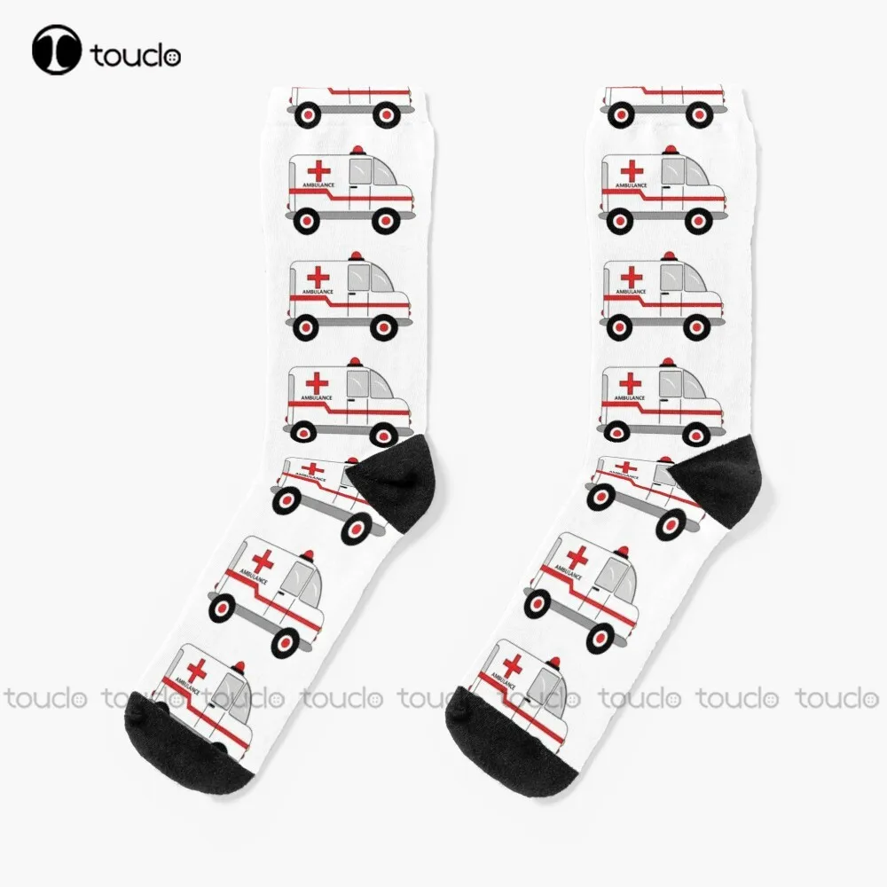 

Ambulance Socks Boot Socks Christmas Fashion New Year Gift Unisex Adult Teen Youth Socks 360° Digital Print Hd High Quality