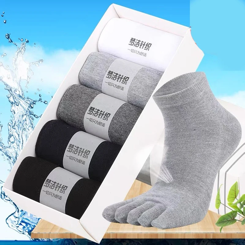 Unisex Toe Socks Five Finger Cotton Socks Men High Quality Casual Comfortable Warm Separate Toe Socks Sports Running Socks