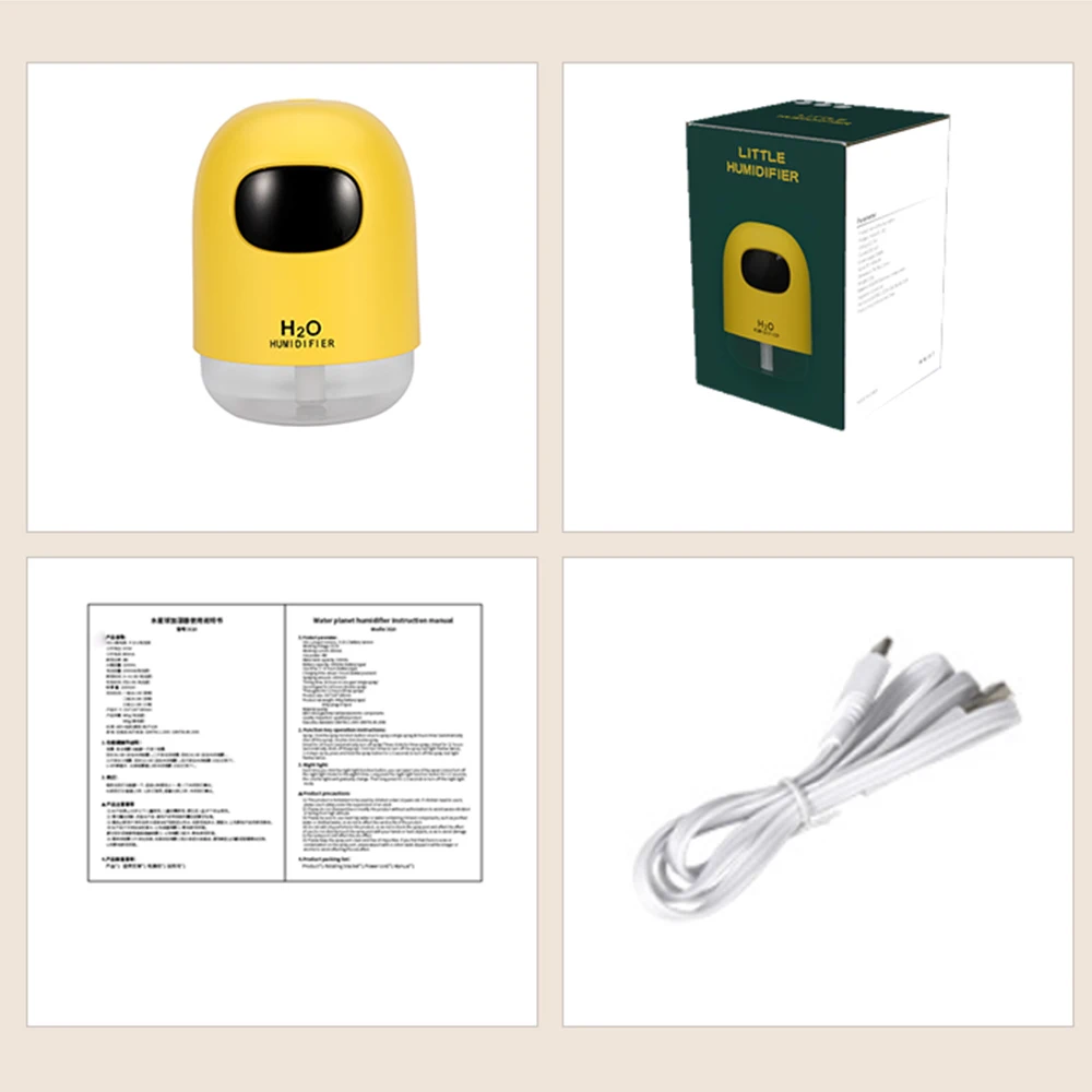 Mini umidificador 200ml super silencioso desktop umidificador de névoa fria para o quarto do bebê escritório carro casa 7 cores led noite purificador ar