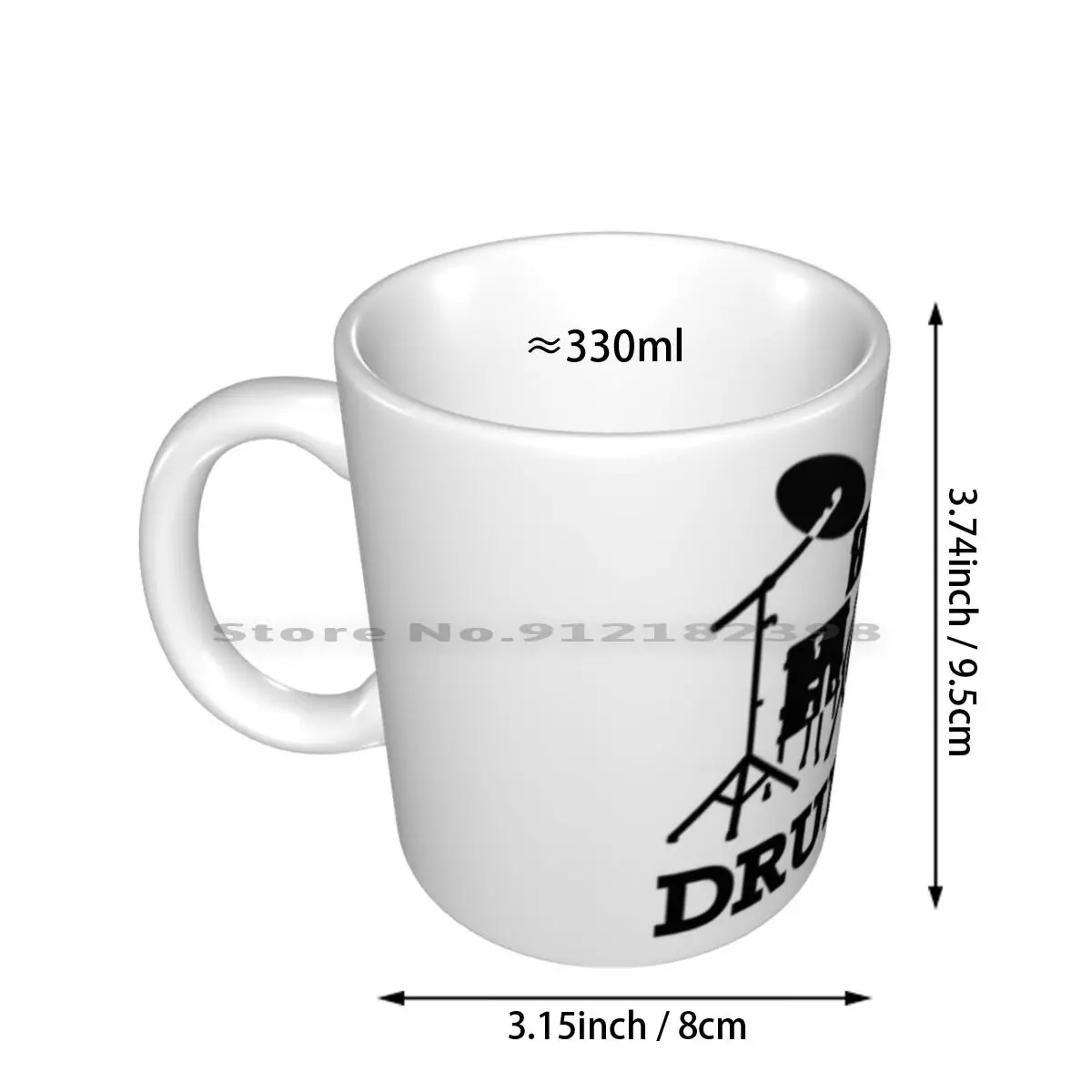 Drummer Drums Ceramic Mugs Coffee Cups Milk Tea Mug Drum Drums Band Drummer Drumsticks Stage Set Percussion Concert Instrument