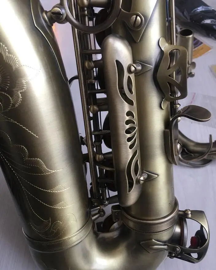 

Super Action R54 Saxophone Antique copper Alto Full flower Eb Tune Model E Flat Sax with Reeds Case Mouthpiece Professional