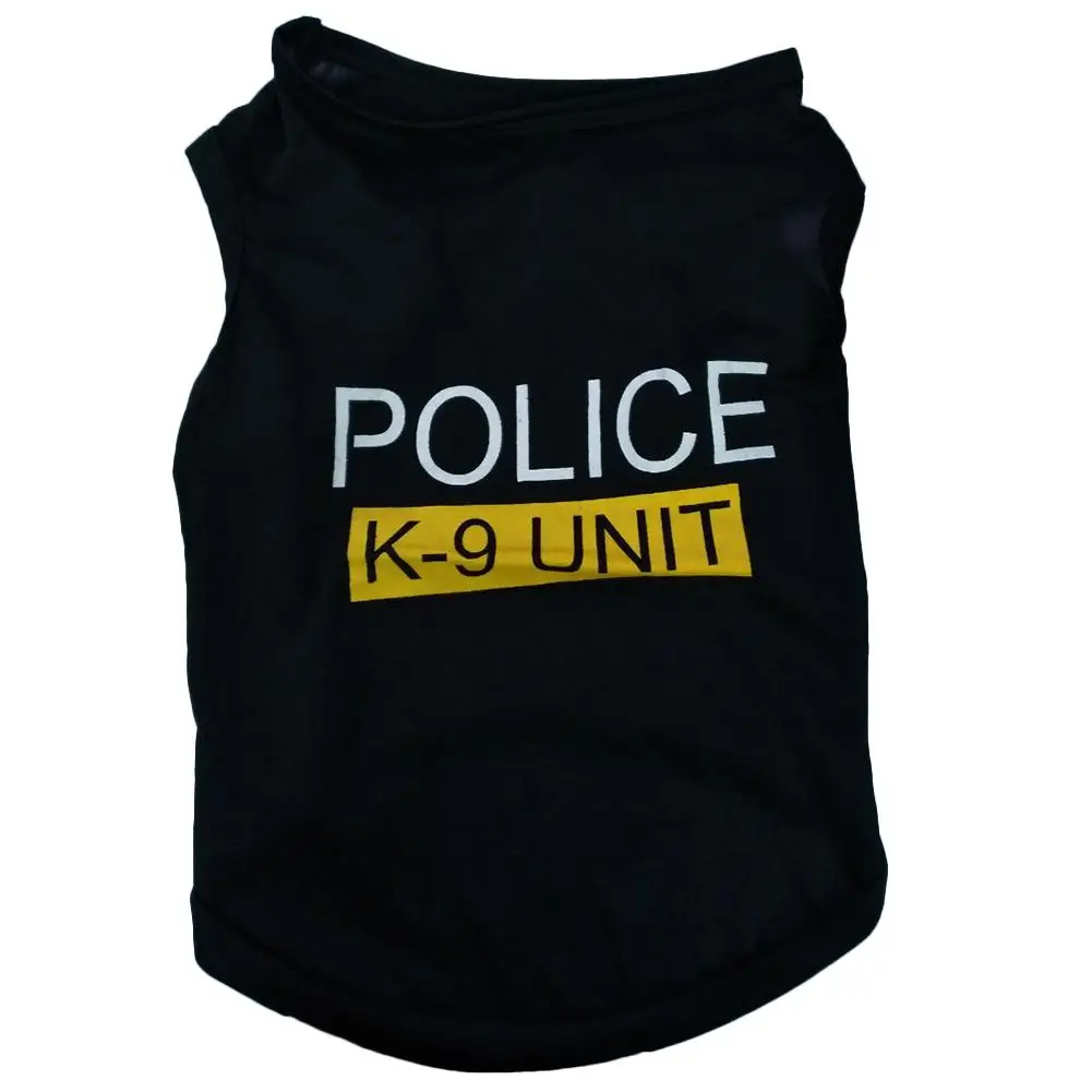 Police Suit Cosplay Dog Clothes Pet Dog Vest Dog Clothes Polyester Soft Breathable Comfortable Stylish Casual Style Dog Clothing