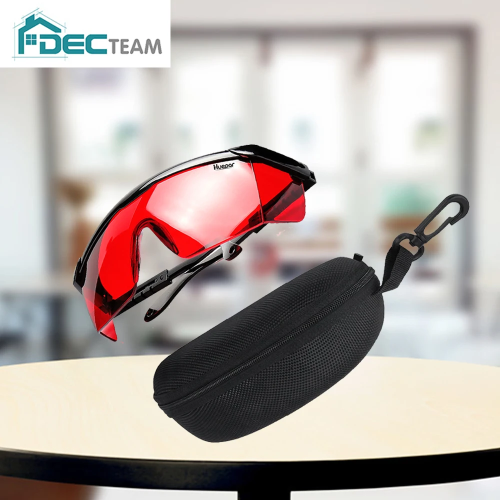 DEC TEAM Protection Safety Enhancement Glasses for Red Lines Laser Goggles Wide Absorption Strong Impact Resistance