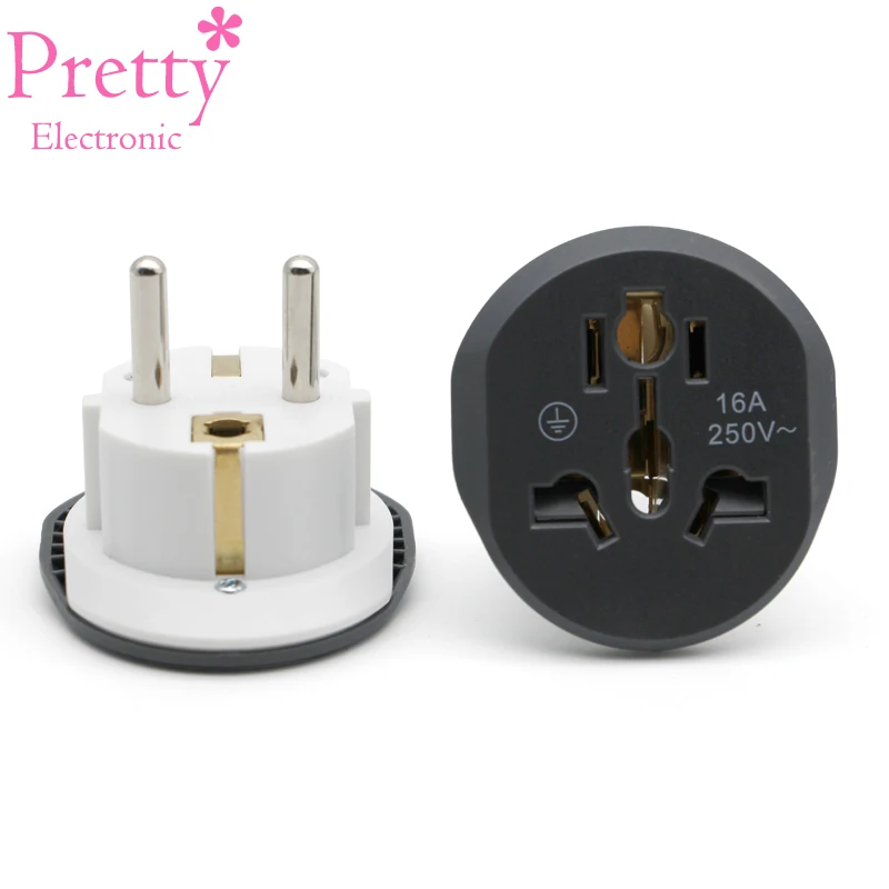 4.8mm EU Power Adapter AU UK US To EU Travel Adaptor Electric Charger High Quality Sockets Electrical Outlet Plug