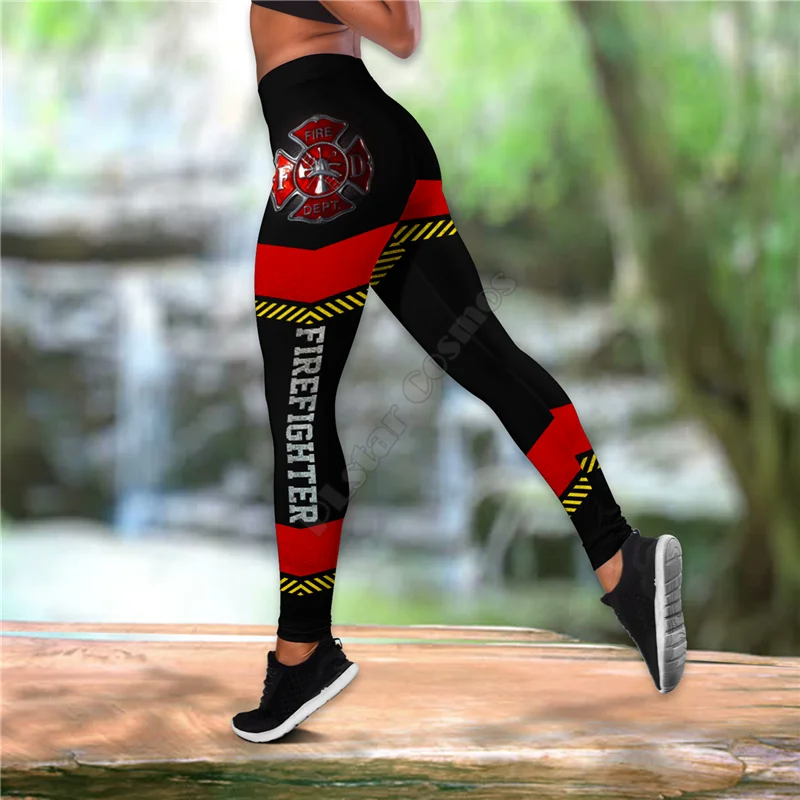Canada Floral Skull Combo Outfit Leggings and Hollow out Tank Top Suit Sexy Yoga Fitness Soft Legging Summer Women For Girl