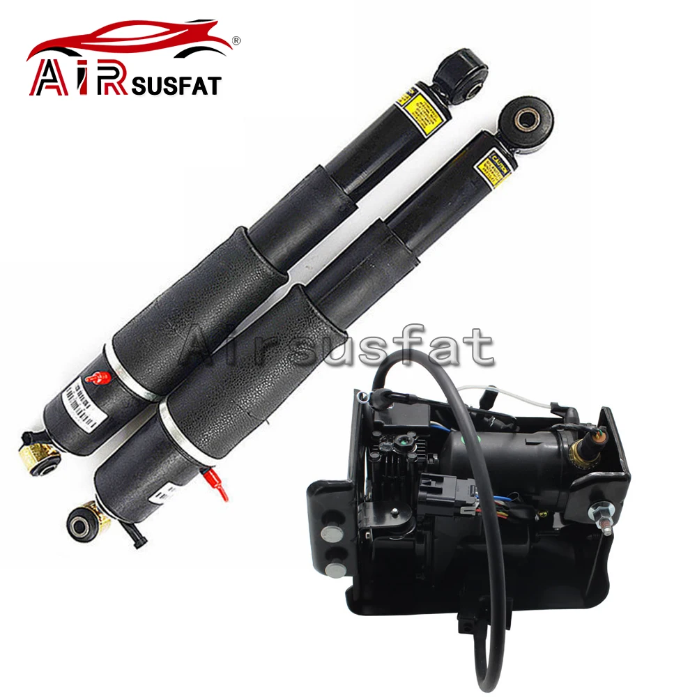 Air Suspension Shocks + Compressor Pump For GMC Yukon For Cadillac Escalade For Chevy Tahoe Suburban 15254590 25979391 19299545